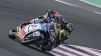 Pembalap Pertamina Mandalika SAG Team, Tum Luthi saat mengikuti Moto2 Doha. (Pertamina Mandalika SAG Team)