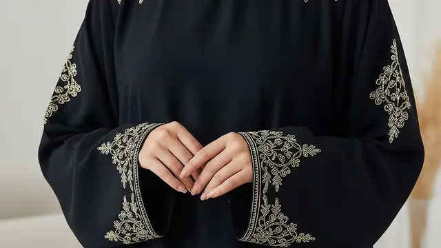 Desain Gamis Abaya Simple tapi Terlihat Mahal