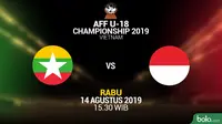 AFF U18 - Myanmar Vs Indonesia (Bola.com/Adreanus Titus/Faris Kholid)
