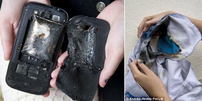 Smartphone dan celana yang terbakar (c) dailymail.co.uk
