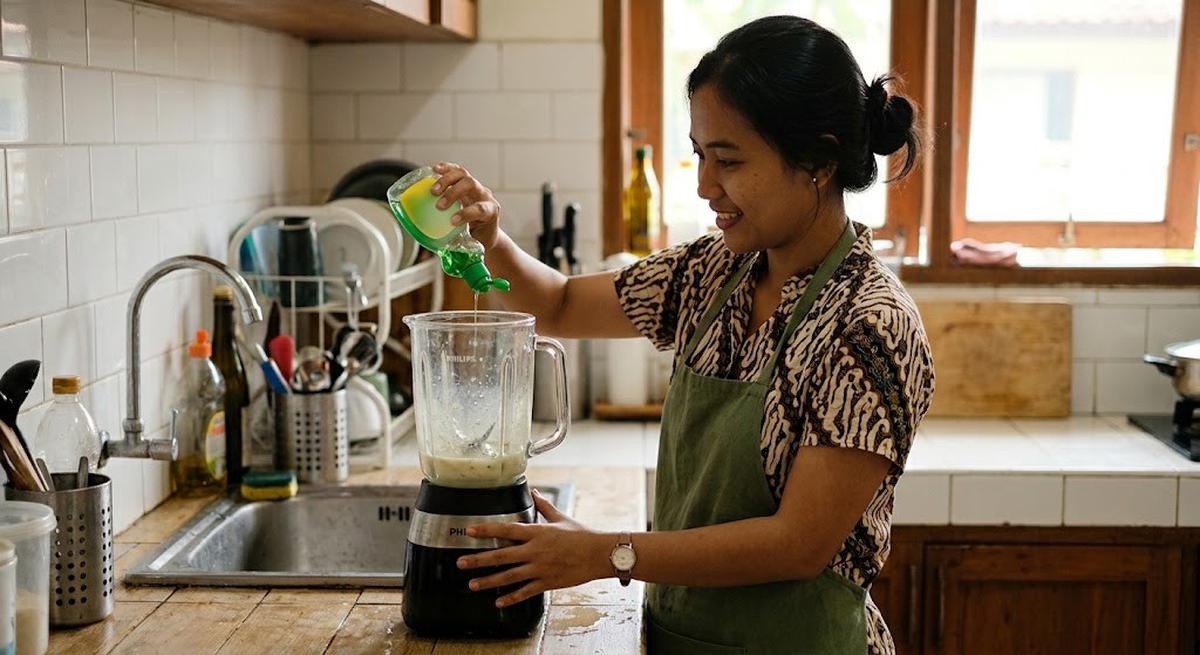 6 Cara Membersihkan Blender Tanpa Membongkar Pisau, Cukup Pakai Air dan Sabun