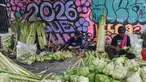 Pedagang menyelesaikan produksi kulit ketupat lebaran di Pasar Pondok Labu, Jakarta, Rabu (18/3/2026). (merdeka.com/Arie Basuki)