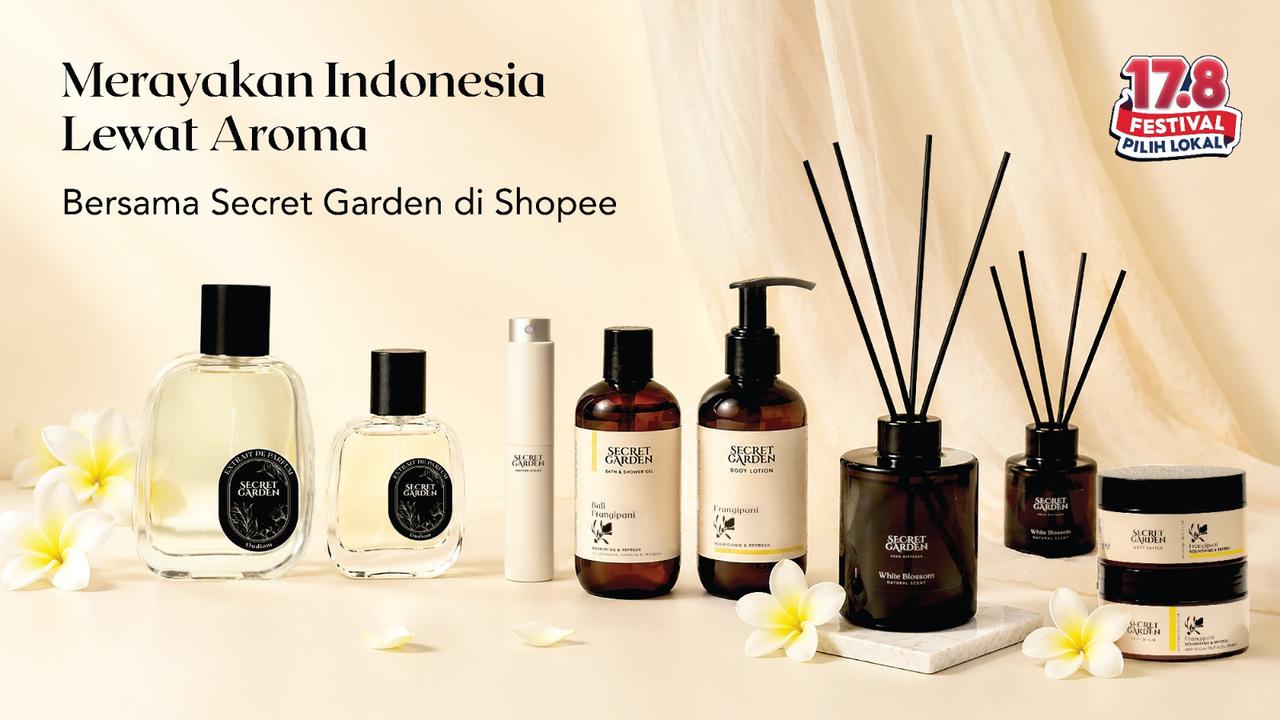 Rayakan Kemerdekaan dengan Karya Lokal, Secret Garden Tampilkan Racikan Wewangian di Shopee 17.8 Festival Pilih Lokal