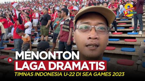 VIDEO: Sensasi Nonton Langsung Laga Dramatis Timnas Indonesia U-22 di SEA Games 2023! Baru Tahu Gak Boleh Bawa Power Bank ke Stadion