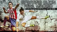 Sporting Gijon vs Real Madrid (Bola.com/Samsul Hadi)