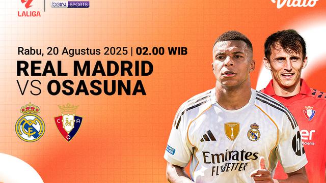 Live Streaming Laliga Real Madrid vs Osasuna di Vidio (dok. vidio.com)