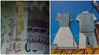 Kreativitas Netizen Pakai Uang Kertas. (Sumber: Instagram/meme.wkwk dan Brilio.net)