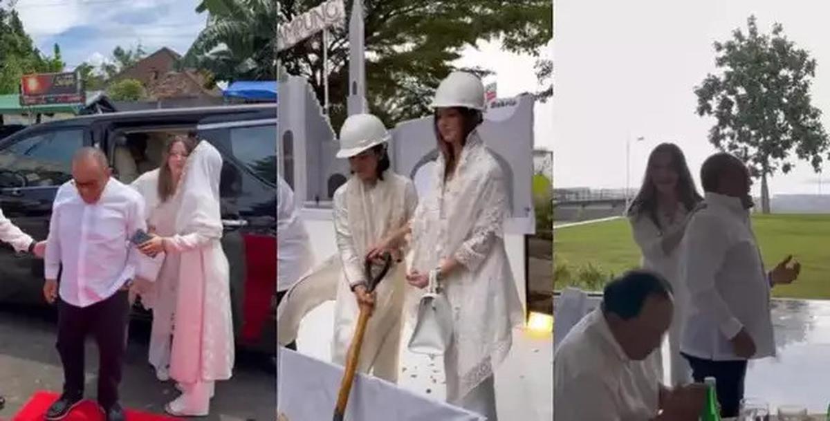 Dalam suatu acara ground breaking untuk pembangunan masjid di Lampung dengan nama Masjid Raya Al-Bakrie, Nia Ramadhani turut mendampingi mertuanya.