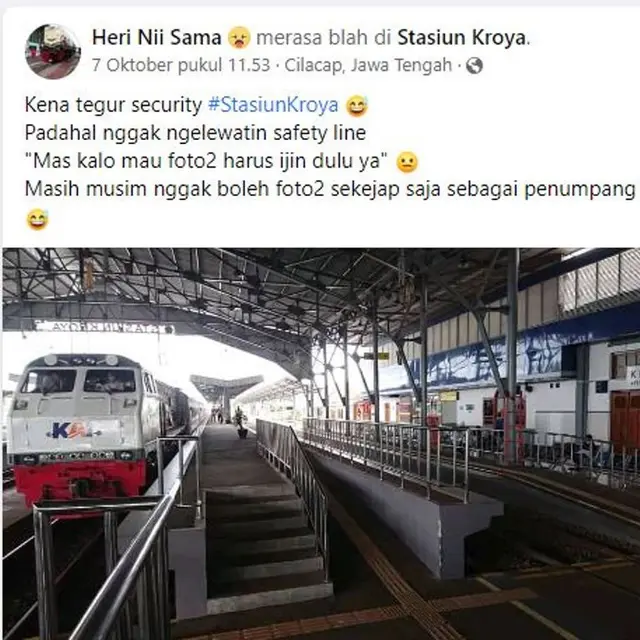 Ramai Penumpang Ditegur Petugas Karena Foto-foto, Simak Aturan Berfoto di Staisun Kereta