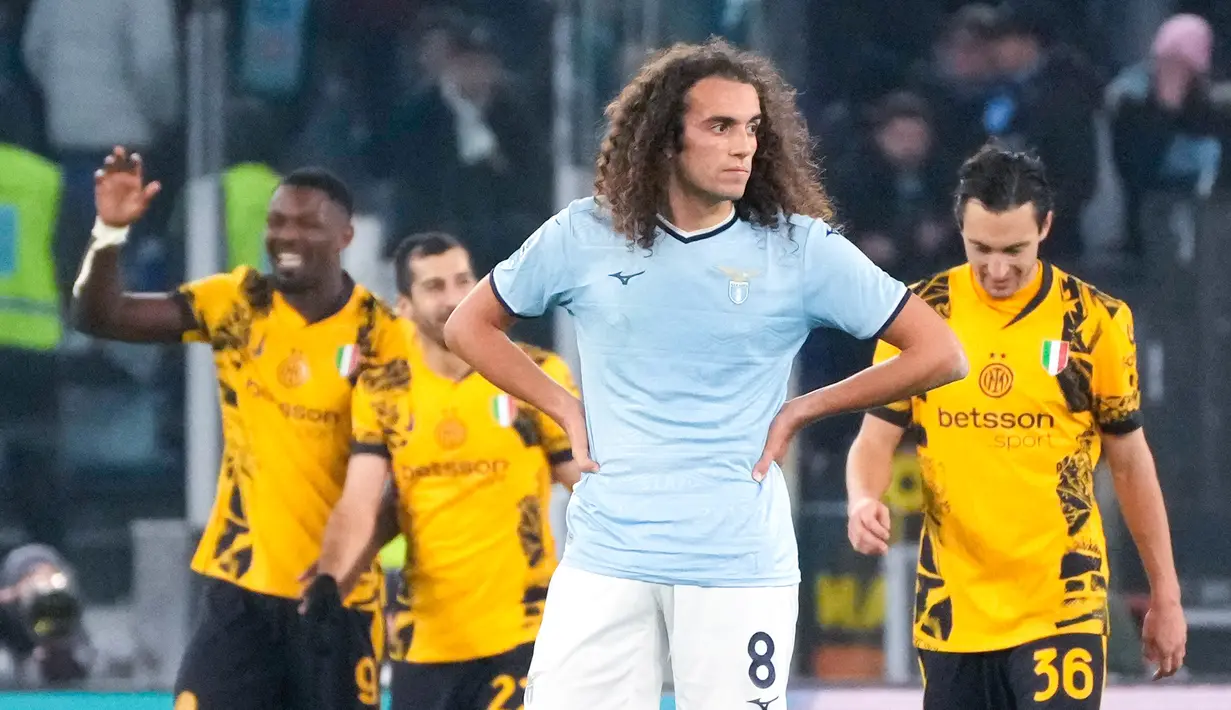 Inter Milan meraih kemenangan setengah lusin gol atas Lazio pada laga pekan ke-16 Serie A di Stadio Olimpico, Selasa (17/12/2024) dini hari WIB. (AP Photo/Gregorio Borgia)