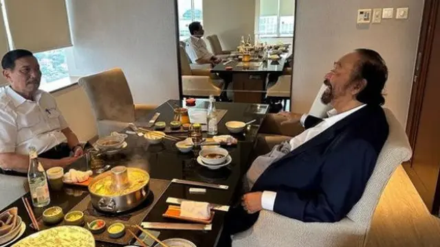 Menko Marves Luhut Binsar Panjaitan dan Ketum Partai NasDem Surya Paloh