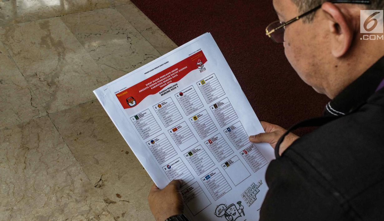 FOTO: KPU Validasi Nama Caleg di Surat Suara Pemilu 2019 