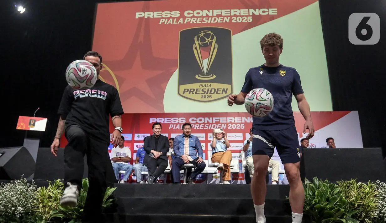 Pentas turnamen Piala Presiden 2025 siap bergulir pada 6–13 Juli 2025 diwarnai semangat luar biasa dari para penggemar dan klub peserta. (Liputan6.com/Herman Zakharia)
