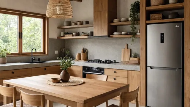 Inspirasi Dapur Pedesaan Bergaya Rustic yang Tetap Modern (AI Generated)