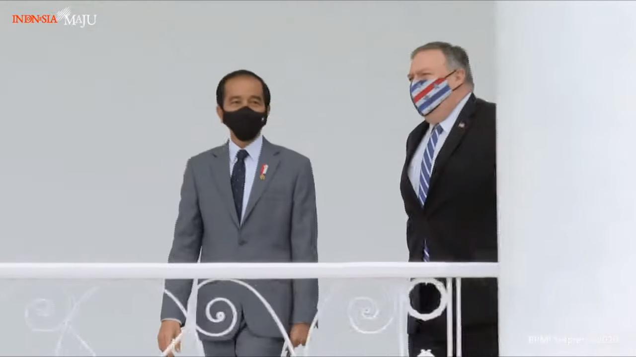 Presiden Jokowi dan Menlu AS Mike Pompeo.