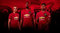Jersey laga kandang Manchester United untuk musim 2019-2019. (Twitter/Adidas Football)