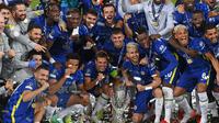 Chelsea menjadi juara Piala Super Eropa setelah mengalahkan Villarreal. (Paul ELLIS / AFP)