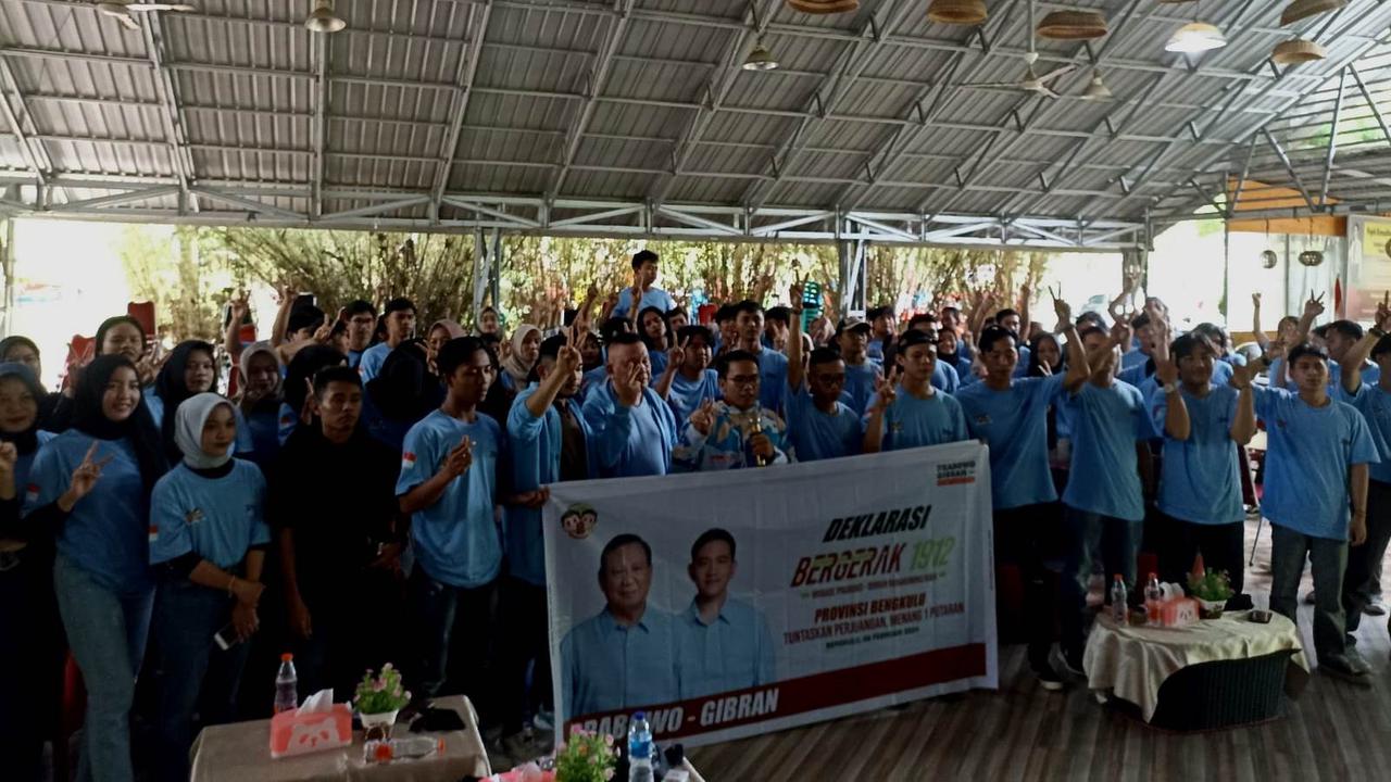 Bergerak 1912 Amunisi Baru Prabowo-Gibran Kaum Milenial Di Bengkulu