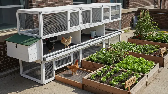 Desain Kebun Ayam yang Menyatu dengan Kandang