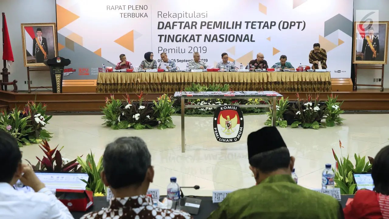 KPU RI Gelar Rapat Pleno DPT Tingkat Nasional