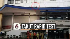 Perempuan ini diduga alami gangguan jiwa karena takut saat akan dilakukan rapid test Corona.
