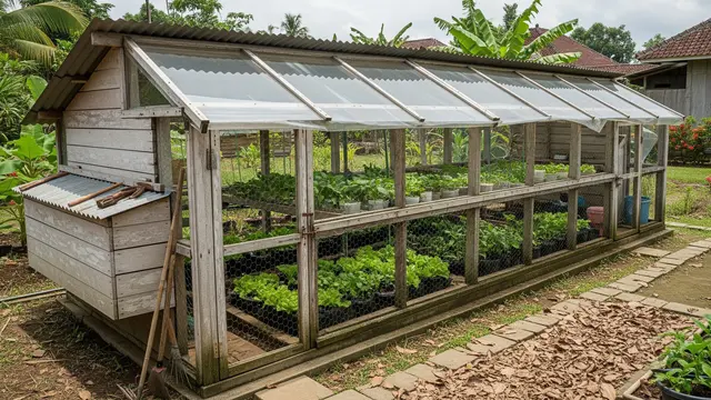 Ide Kebun Sayur dari Bekas Kandang Ayam Tidak Terpakai/Gemini AI