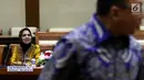 Calon anggota Badan Pemeriksa Keuangan (BPK) Nurhayati Ali Assegaf menjalani uji kelayakan dan kepatutan oleh Komisi XI DPR di Kompleks Parlemen Senayan, Jakarta, Senin (2/9/2019). Komisi XI bakal memilih 5 dari 32 nama yang lolos sebagai calon anggota BPK 2019-2024. (Liputan6.com/JohanTallo)
