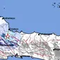 Gempa Magnitudo 4,1 menggetarkan wilayah Kabupaten Kuningan, Senin sore (25/7/2024). (Liputan6.com/ Dok BMKG)