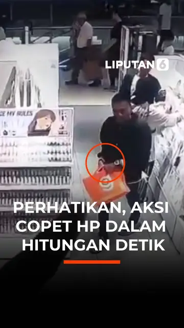 Perhatikan, Aksi Copet HP Dalam Hitungan Detik