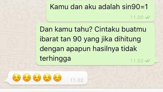 6 Chat ke Gebetan Pakai Rumus Fisika dan Matematika Ini Bikin Mikir