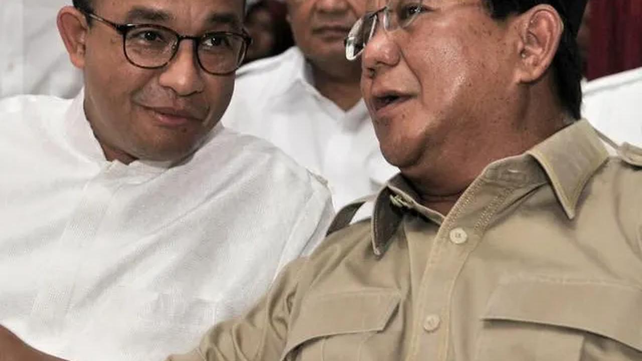 Prabowo memimpin perolehan elektabilitas sebesar 54,8%, sedangkan Anies hanya mencapai 32%.