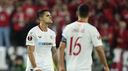 Gol-gol Sevilla dicetak oleh Suso dan Erik Lamela. (AP Photo/Jose Breton)