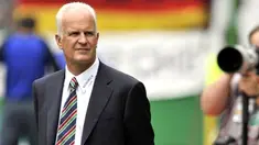 Belarus coach Bernd Stange of Germany stands near the pitch during the warm up peiod prior to the Germany vs Belarus international friendly football match in Kaiserslautern, on May 27, 2008. AFP PHOTO/ JOHN MACDOUGALL