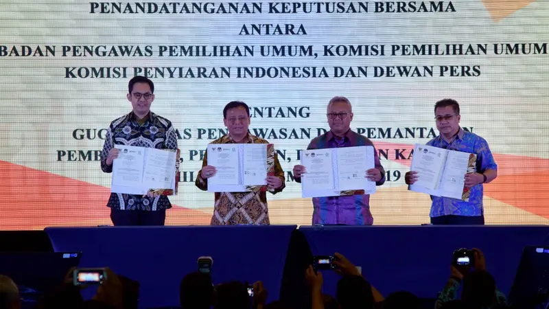 KPU, KPI, dan Bawaslu Bentuk Gugus Tugas untuk Pantau Kampanye Pemilu 2019