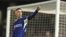 Pemain Chelsea, Cole Palmer, melakukan selebrasi setelah mencetak gol ke gawang Everton pada laga pekan ke-33 Liga Inggris di Stadion Stamford Bridge, Selasa (16/4/2024). The Blues menang enam gol tanpa balas. (AP Photo/Ian Walton)