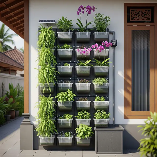 9 Desain Kebun Vertikal Otomatis yang Bisa Ditinggal Liburan, Solusi Tanaman Tetap Subur