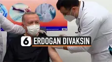 Presiden Turki Recep Tayyip Erdoğan menerima suntikan dosis pertama vaksin Covid-19 dari Sinovac pada Kamis (14/1) waktu setempat, dalam upaya memberi contoh dan mendorong warga Turki dalam program vaksinasi.