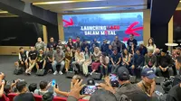 Peluncuran Lagu Salam M3tal di pada acara konferensi pers yang digelar di Stadion Gelora Bung Karno (GBK), Senayan, Senin, (29/1/2024). (Istimewa)
