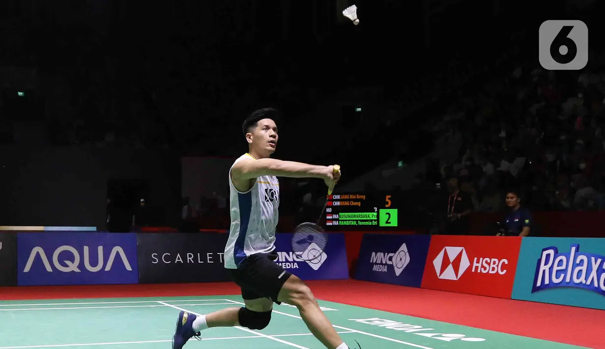 Pram/Yere menang rubber game 16-21, 21-17, dan 21-19. (Liputan6.com/Herman Zakharia)
