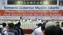 Suasana acara Konferensi Pers Peluncuran Konvensi Gubernur Muslim, Jakarta, Kamis (25/2).  Habib Muhammad Rizieq Shihab mengusung calonnya sendiri buat menghadapi Ahok, dan membuka pendaftaran calon gubernur versi dirinya. (Liputan6.com/Johan Tallo)