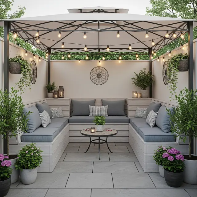 Ide Outdoor Lounge Ukuran 2x2 Meter (AI Generated)