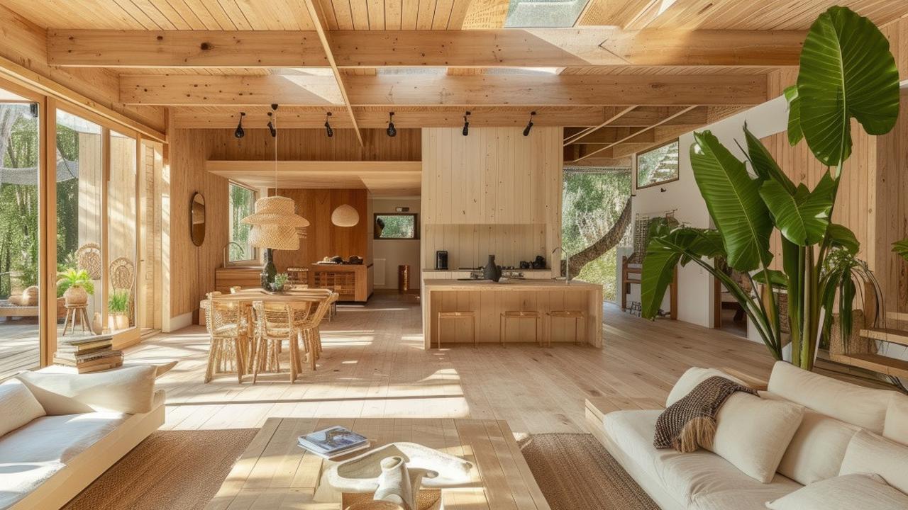 Ilustrasi Model Rumah di Kampung dengan Konsep Open Space