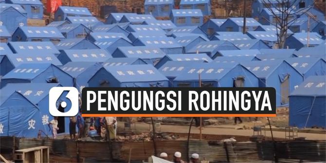 VIDEO: Sempat Terbakar, Tenda Pengungsian Rohingya di Bangladesh Dibangun Lagi