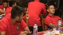 Striker anyar Bali United, Irfan Bachdim, ikut menghadiri jamuan makan malam merayakan hari ulang tahun klub. (Bola.com/Vitalis Yogi Trisna)