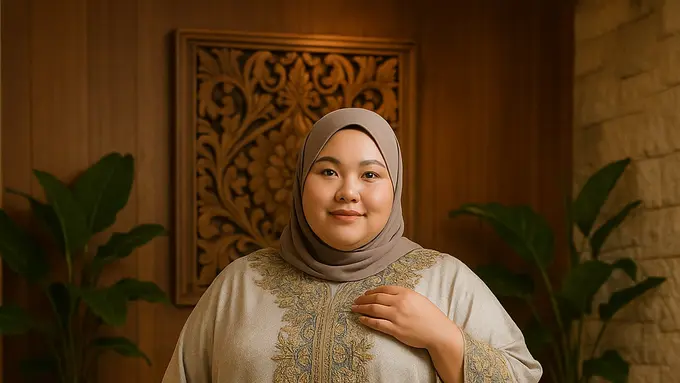 Ide Cantik Model Kaftan Bordir Mewah untuk Orang Plus Size/via ChatGPT