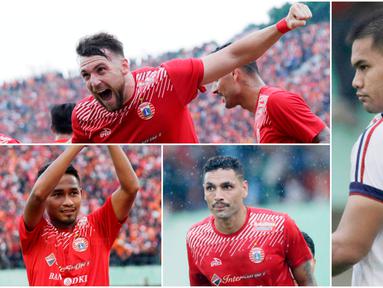 Berikut ini lima pemain kunci Persija yang akan menjadi momok bagi Bali United di partai final Piala Presiden 2018. Diantaranya, Marko Simic, Ramdani Lestaluhu dan Andritany Ardhiyasa. (Bola.com/M Iqbal Ichsan)