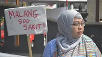 Aktivis antikorupsi di Kota Malang prihatin korupsi yang melibatkan DPRD Kota Malang dan Wali Kota Malang (Liputan6.com/Zainul Arifin)