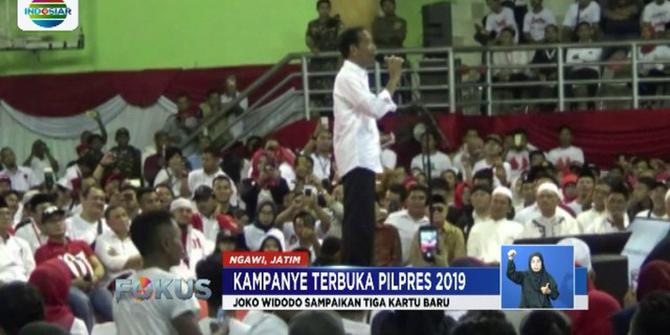 Jokowi Perkenalkan 3 Kartu Baru Saat Kampanye Terbuka di Ngawi