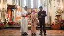 Istri Perdana Menteri Malaysia, Wan Azizah Wan Ismail berbincang dengan Uskup Agung Jakarta Kardinal Ignatius Suharyo dan Imam Besar Masjid Istiqlal Nasaruddin Umar saat mengunjungi Gereja Katedral, Jakarta, Senin (9/1/2023).  (Liputan6.com/Herman Zakharia)
