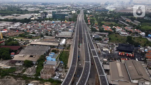 FOTO: Pandangan Udara Jalan Tol Dalam Kota Kelapa Gading - Pulo Gebang